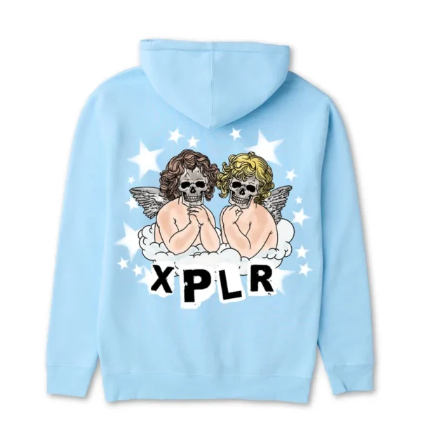 Angels of Death Hoodie – Aqua Back