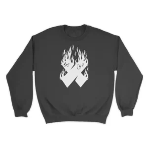 Autographed X Flames Sweatshirt – Black Front