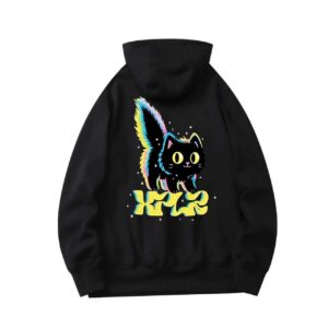Bad Luck Cat Hoodie Back
