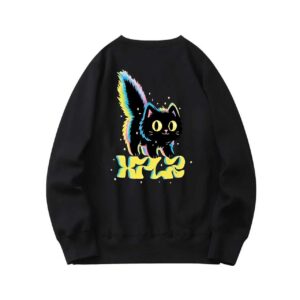 Bad Luck Cat Sweatshirt Back