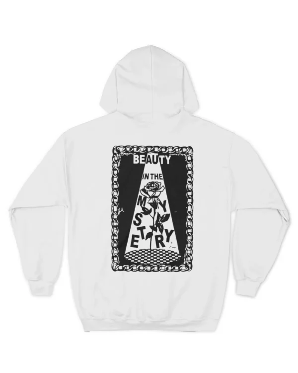 Beauty In The Mystery Hoodie – White Back