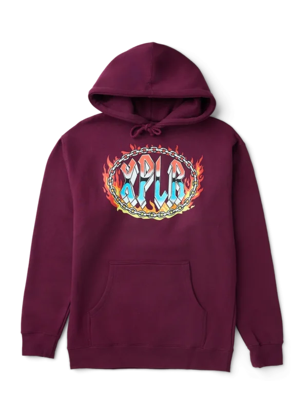 Chained Hoodie – Maroon Front