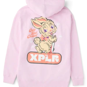 Cute But Cursed Hoodie – Light Pink Back
