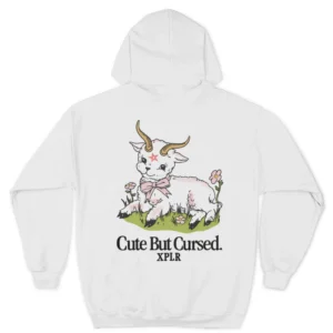 Cute But Cursed Hoodie – White Back