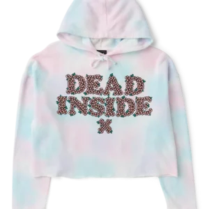 Dead Inside Cropped Hoodie Front