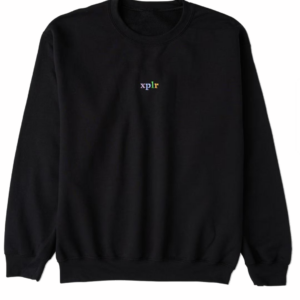 Embroidered Multi – Black Front