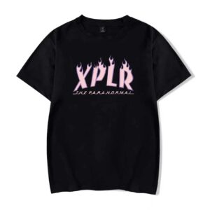 Flames Black Tee Front