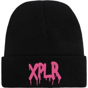 Graffiti Beanie – Black Front