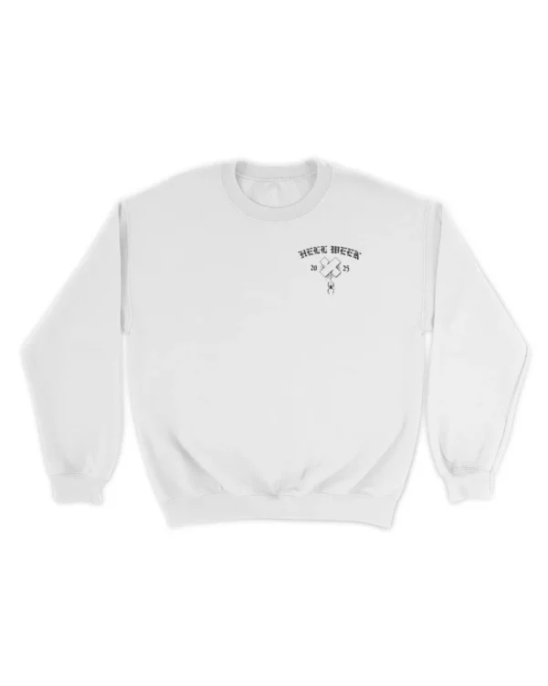 Hell Week 2025 Classic Sweatshirt – White Front