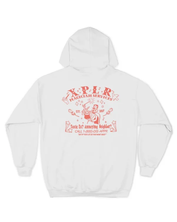 Magician Services Hoodie – White Back