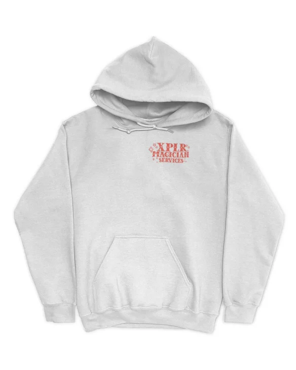 Magician Services Hoodie – White Front