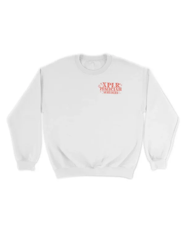 Magician Services Sweatshirt – White Front