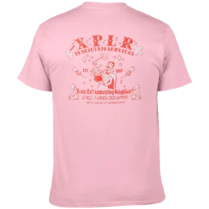 Magician Services Tee – Light Pink Back