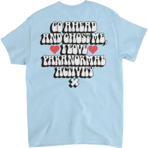 Paranormal Activity Tee – Aqua Back