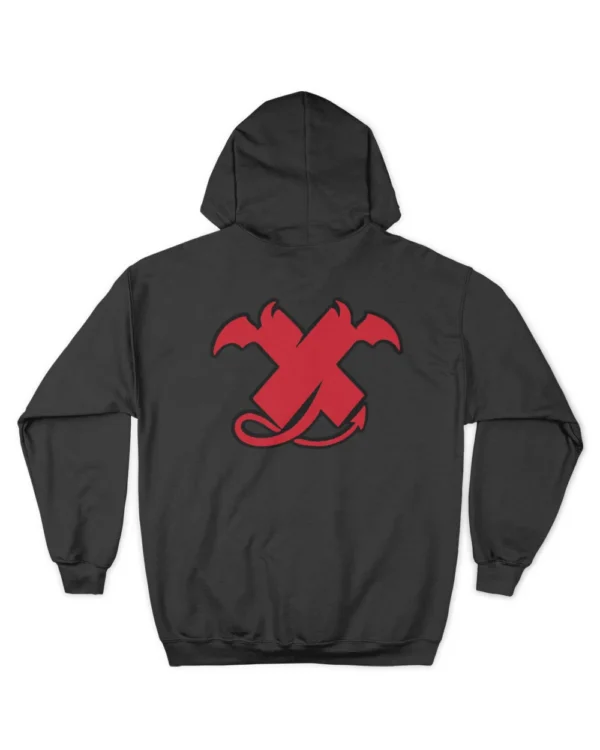 X Devil Chenille Hoodie Back