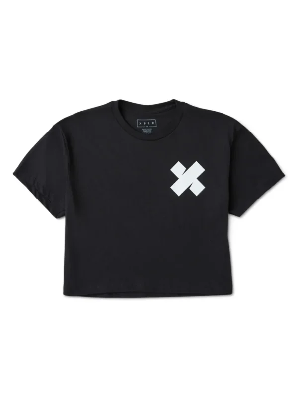 X Logo Crop Tee Front