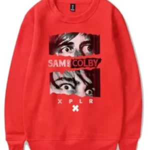 XPLR Crewneck Pullover Red Sweatshirt Front