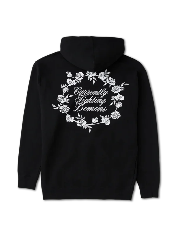 Xplr Floral Note Black Hoodie Back