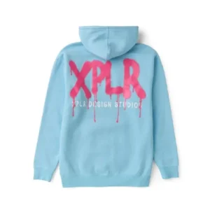 Xplr Graffiti Aqua Hoodie Back