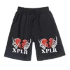 Xplr Heart Break Black Shorts Front