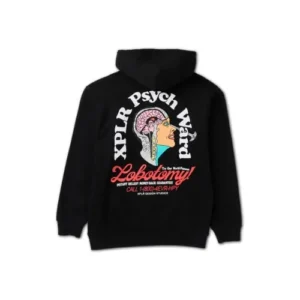 Xplr Lobotomy Black Hoodie Back