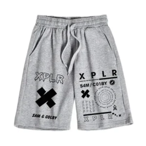 Xplr Sam and Colby Chainlink Grey Shorts Front