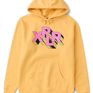 Xplr Yellow Block Hoodie Front