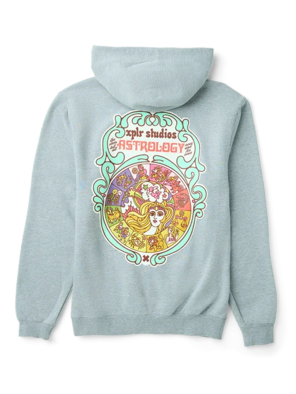 Zodiac Hoodie – Grey Heather Back