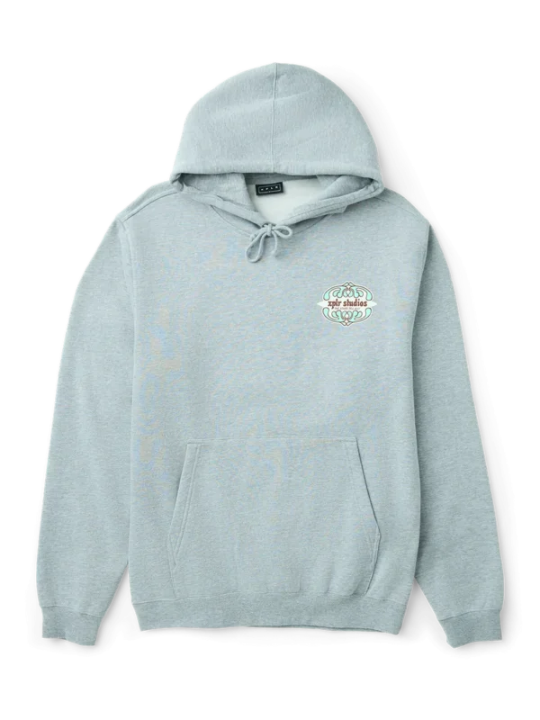 Zodiac Hoodie – Grey Heather Front